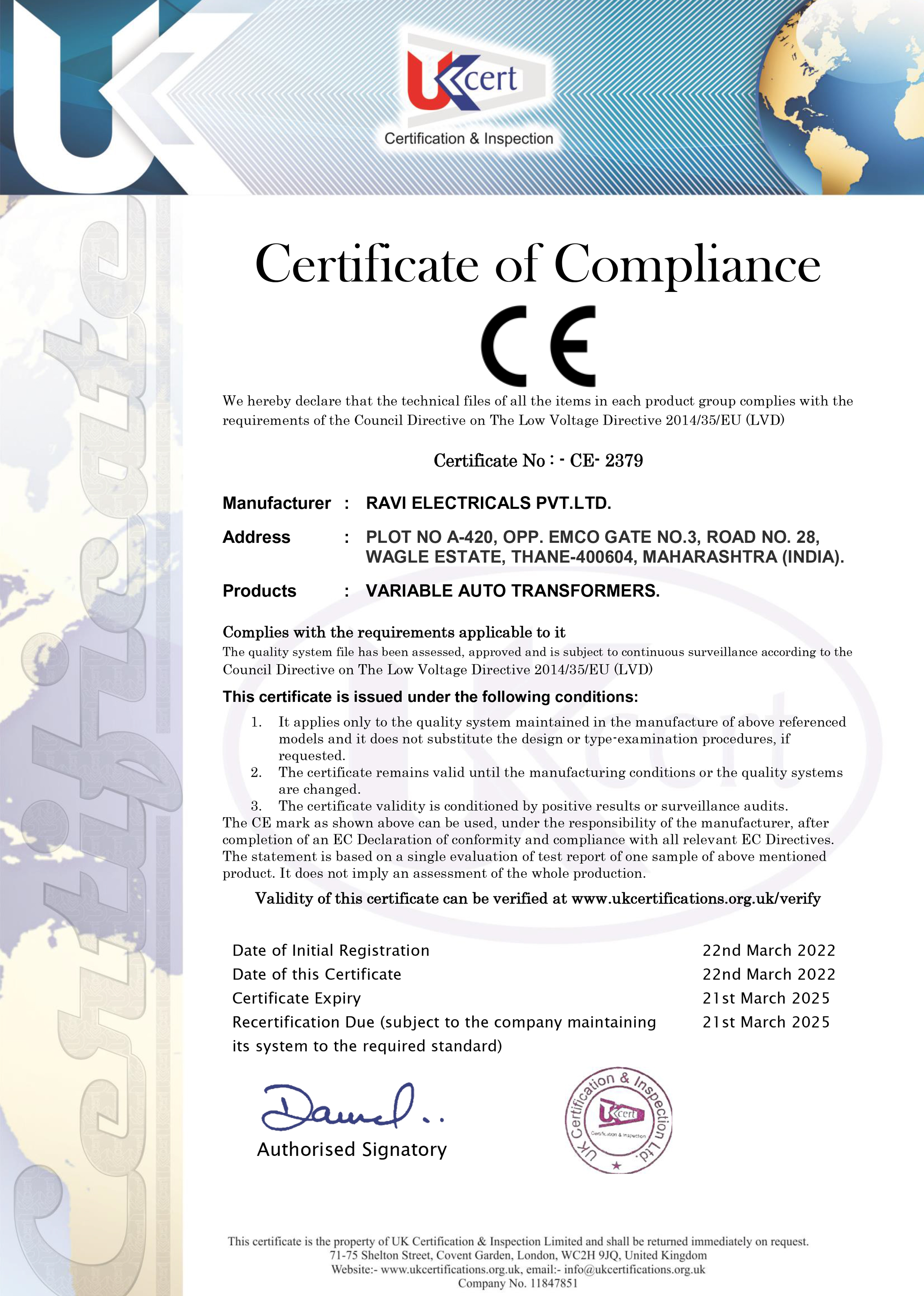 Certificates